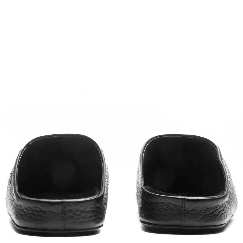 Leather Fussbett Sabot - Black