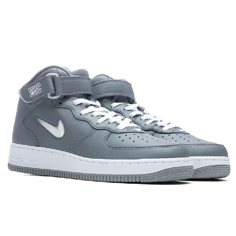 Air Force 1 Mid Jewel 'NYC Cool Grey' - Cool Grey/Metallic Silver