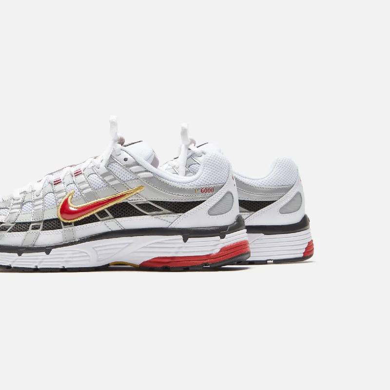 Nike P-6000 - White / Varsity Red / Metallic Platinum