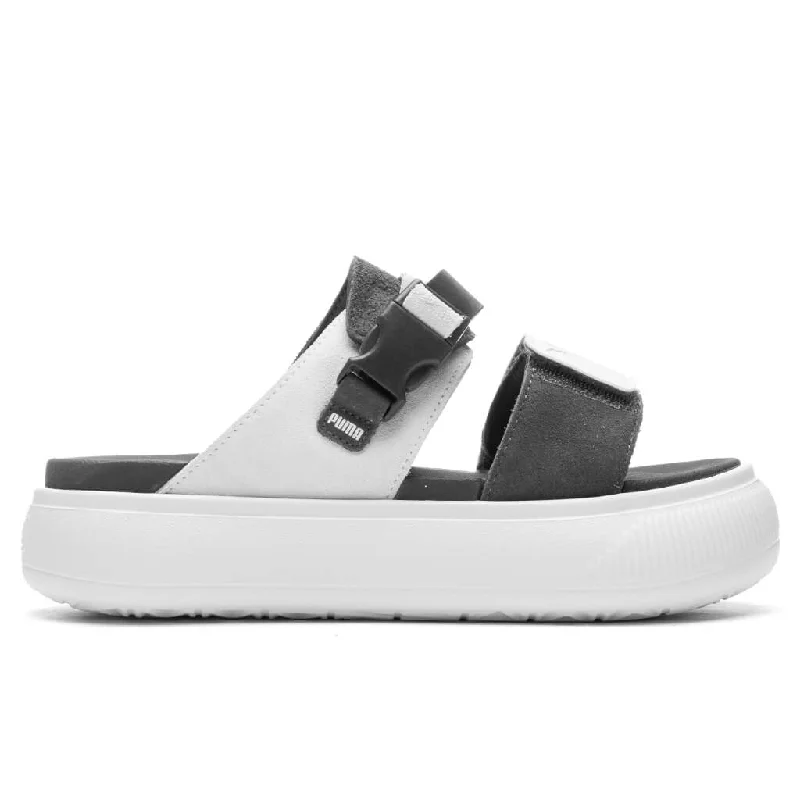 Women's Suede Mayu Sandal - Marshmallow/Dark Shadow