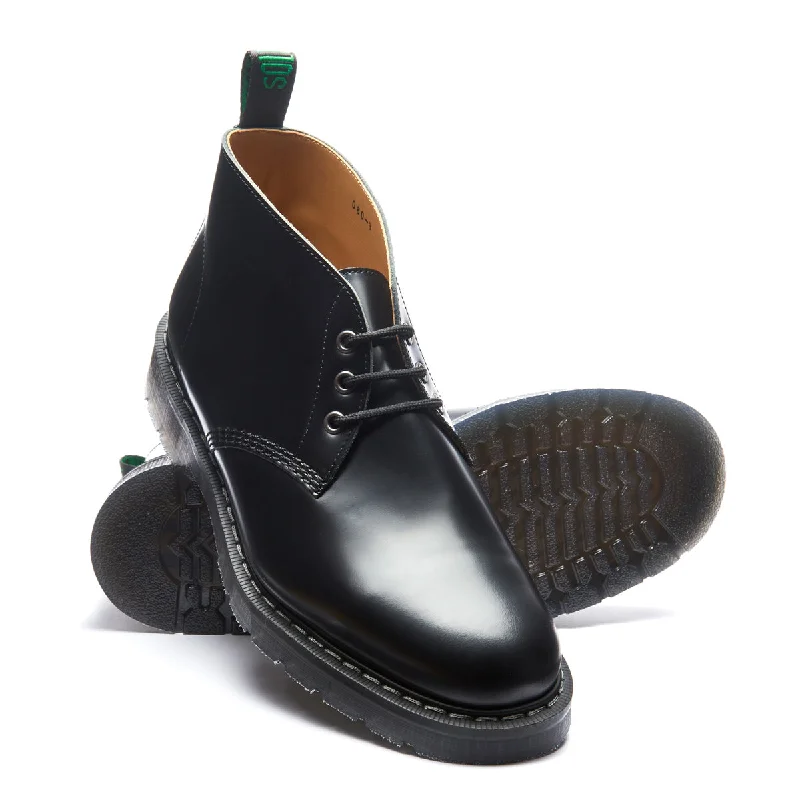 Black Hi-Shine 3 Eye Chukka Boot