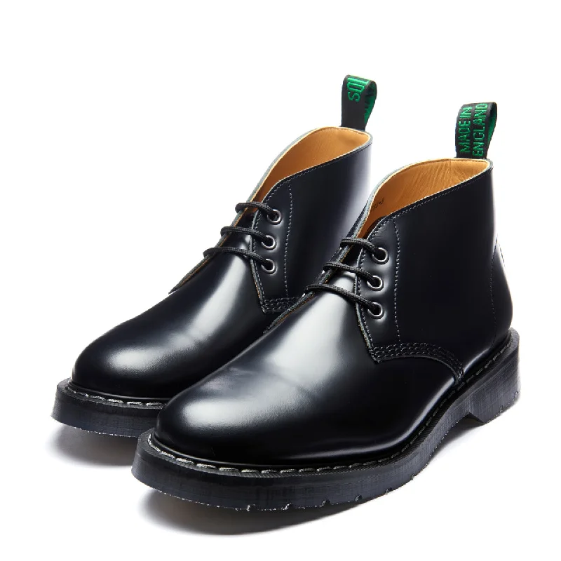 Black Hi-Shine 3 Eye Chukka Boot