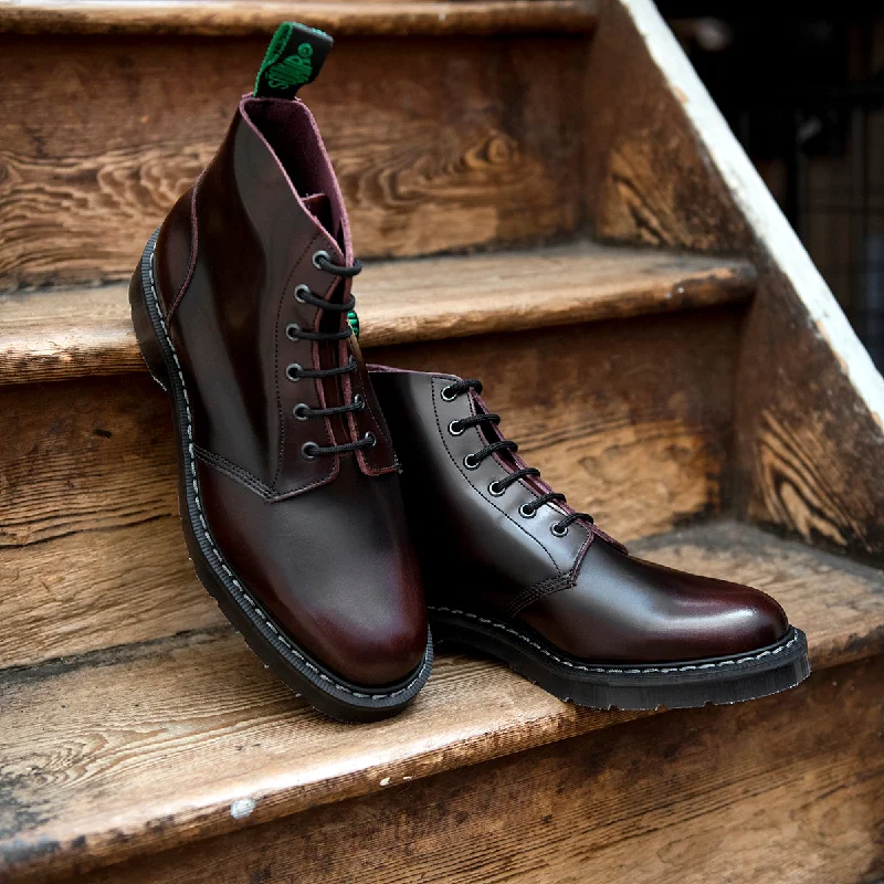 Burgundy Rub-Off 6 Eye Astronaut Boot