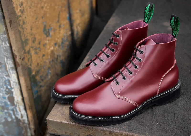 Oxblood Hi-Shine 6 Eye Astronaut Boot